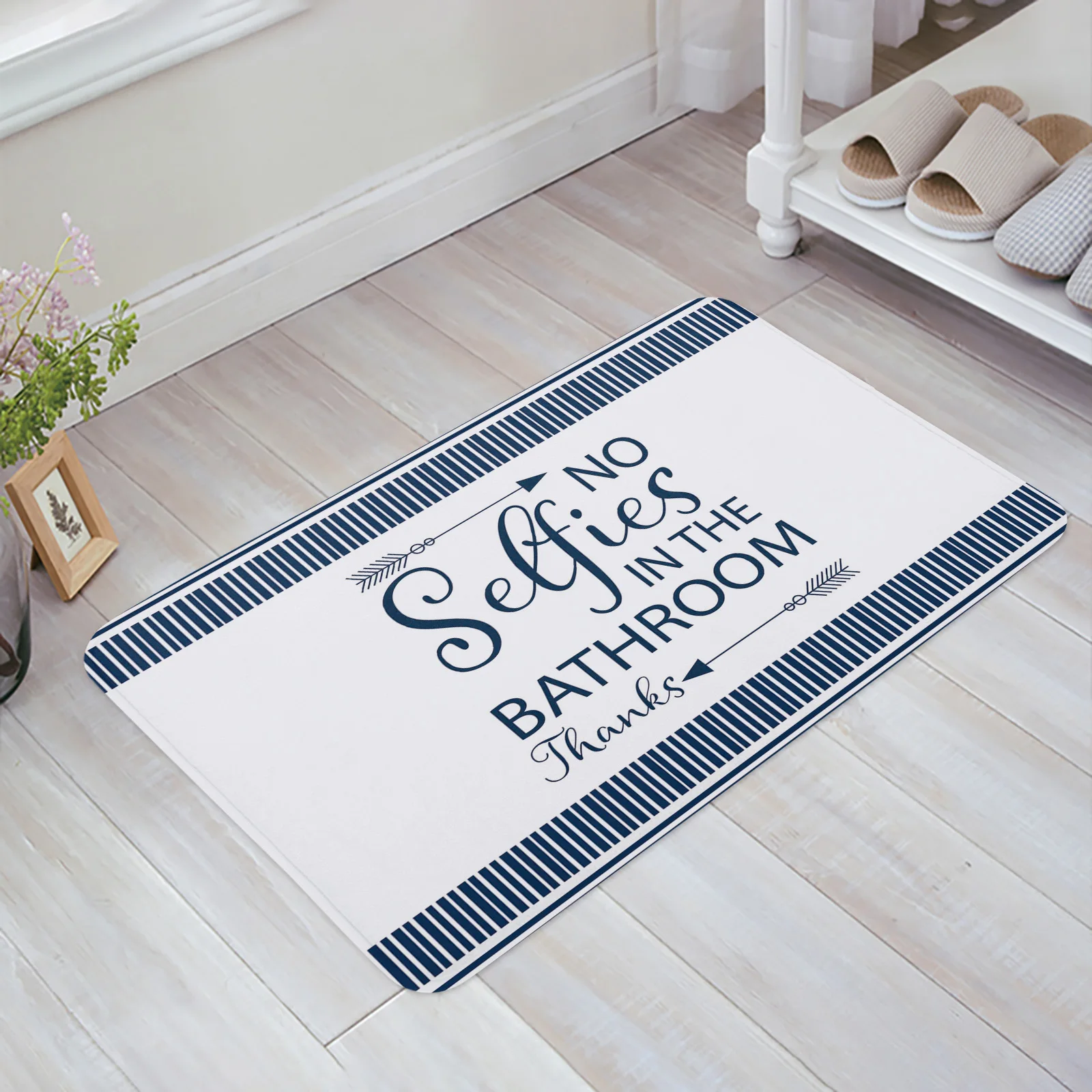 

Bathroom Text Arrow Anti-slip Doormat Living Room Balcony Kitchen Floor Decor Bedroom Personality Home Decor