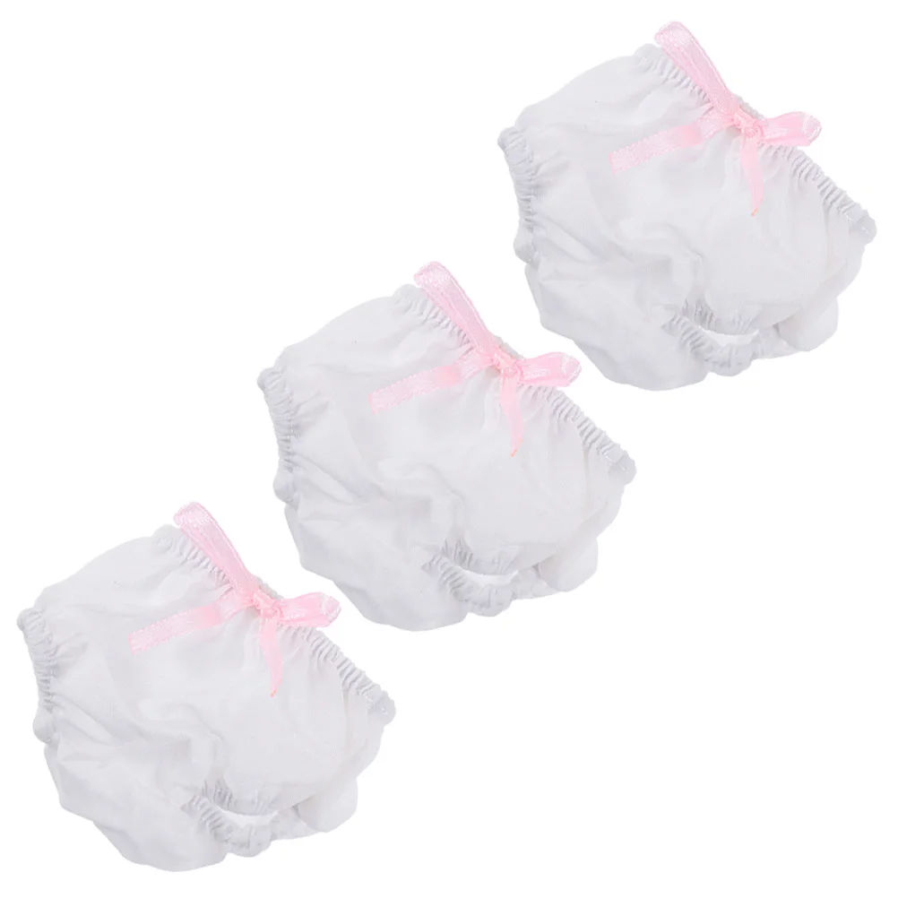 

3pcs Underpants Baby Diapers Pretend Play Accessory