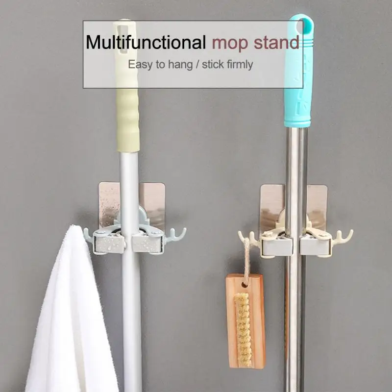 

Держатель для швабры и метлы, настенный суперпрочный присоска, органайзер для швабры, кухонная и ванная комната, вешалка с зажимом