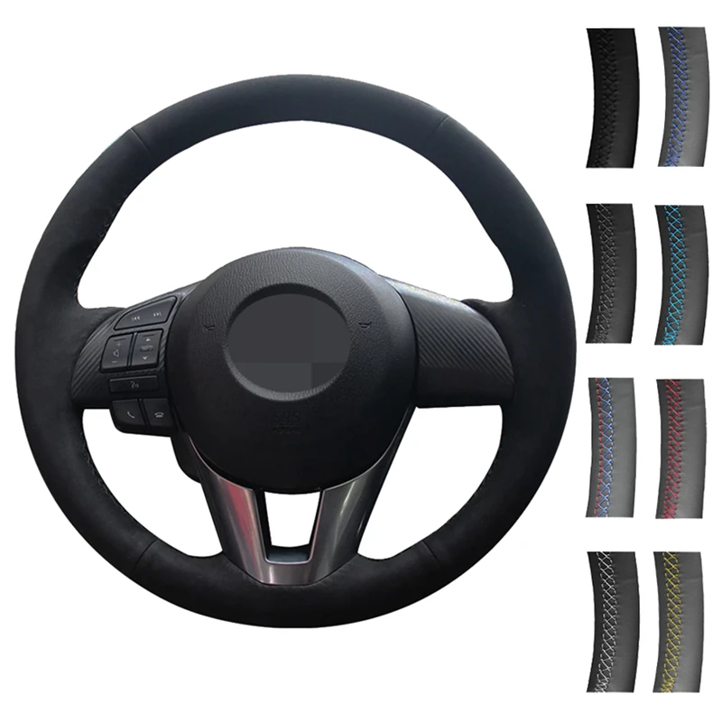 

Рукоделие Ручное шитье для Mazda 3 Axela Mazda 6 Atenza Mazda 2 Чехол рулевого колеса автомобиля Scion iA Toyota Yaris на заказ