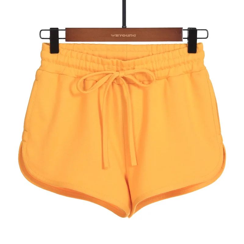 

2022 Summer Casual Loose Sports Shorts Women Home Running Yoga Cotton Thin Belt Pocket Pants Sportswear шорты женский Pantalones