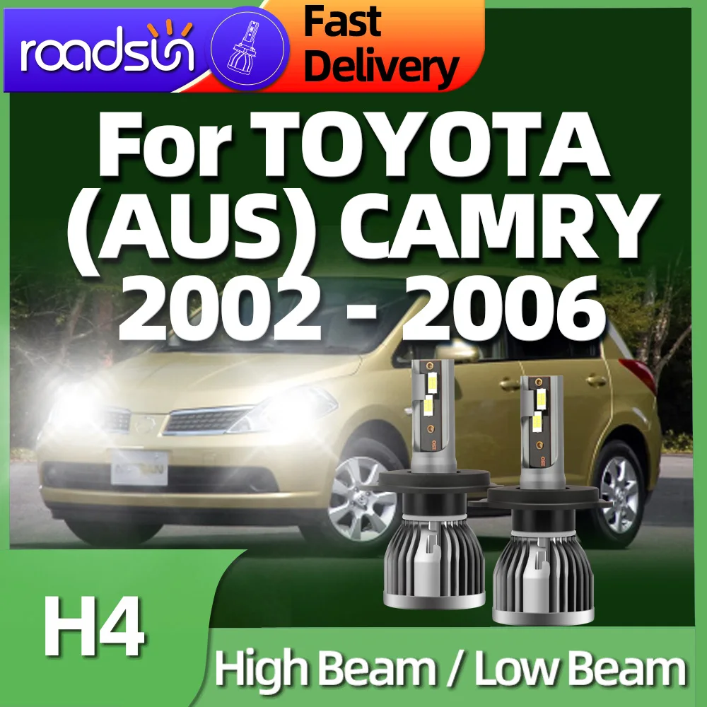 

Roadsun 26000LM светодиодный H4 Автомобильные фары головного света Auto светильник 6000K для TOYOTA (AUS) CAMRY 2002 2003 2004 2005 2006