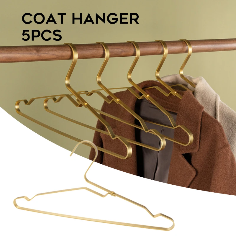 

Aluminum Alloy Hangers Sturdy & Space-saving for Closets Clothes Racks 5PCS For Closets Clothes Racks Sturdy 5PCS PRE