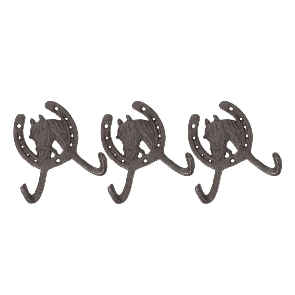 

Hook Wall Hooks Horseshoe Coat Hanger Horse Iron Metalentryway Key Cast Clothes Towel Mounted Utility Decorative Shoes Farmhouse