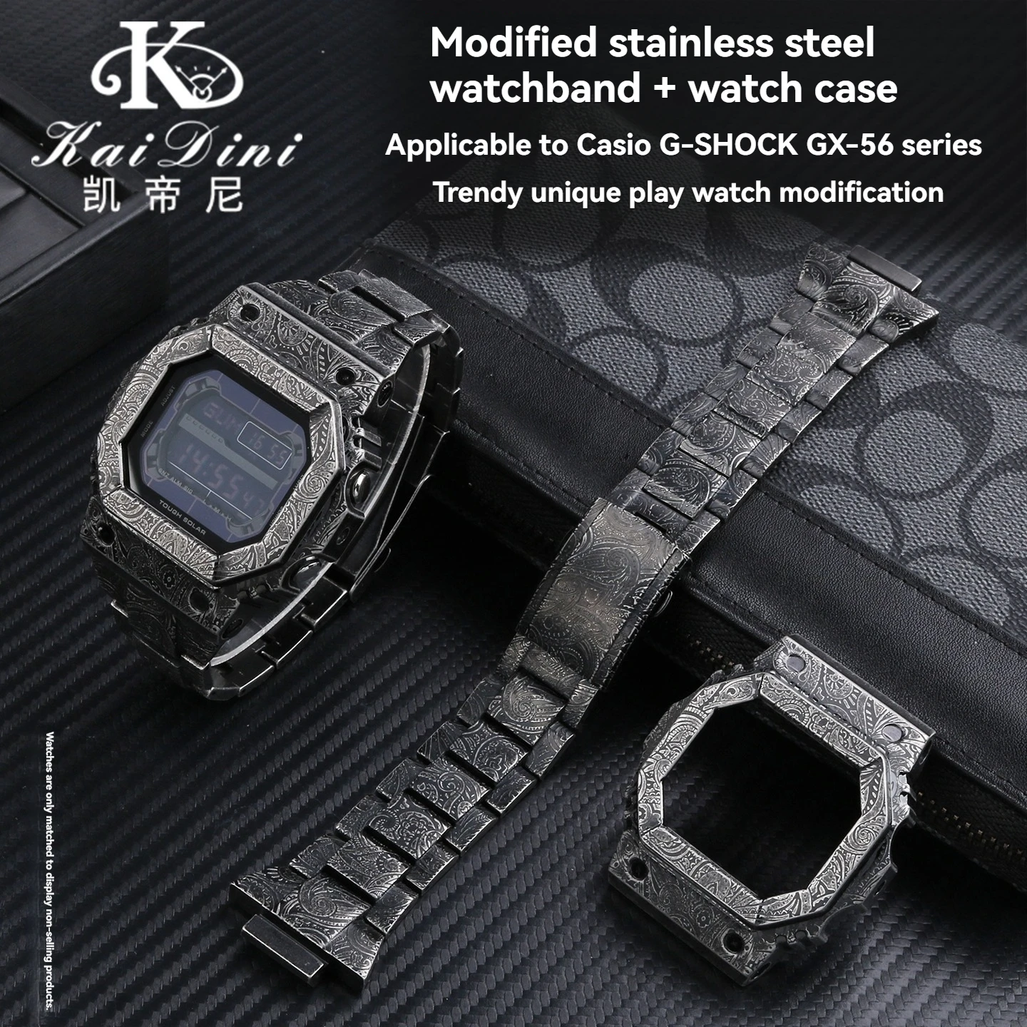 Фото Металлический корпус GX-56 + ремешок для Casio G-SHOCK GX-56BB GWX-56, персонализированная модификация, набор «сделай сам», детали для мужских часов, аксессуары №1