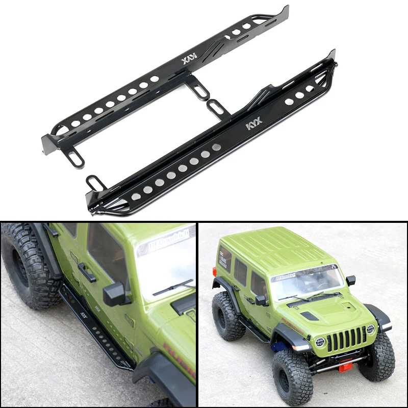 

KYX 1 Pair Metal Pedal Side Step Simulation Remote Control Toy Frame for 1/6 RC Crawler Car Traxxas Axial Scx6 AXI05000 Parts