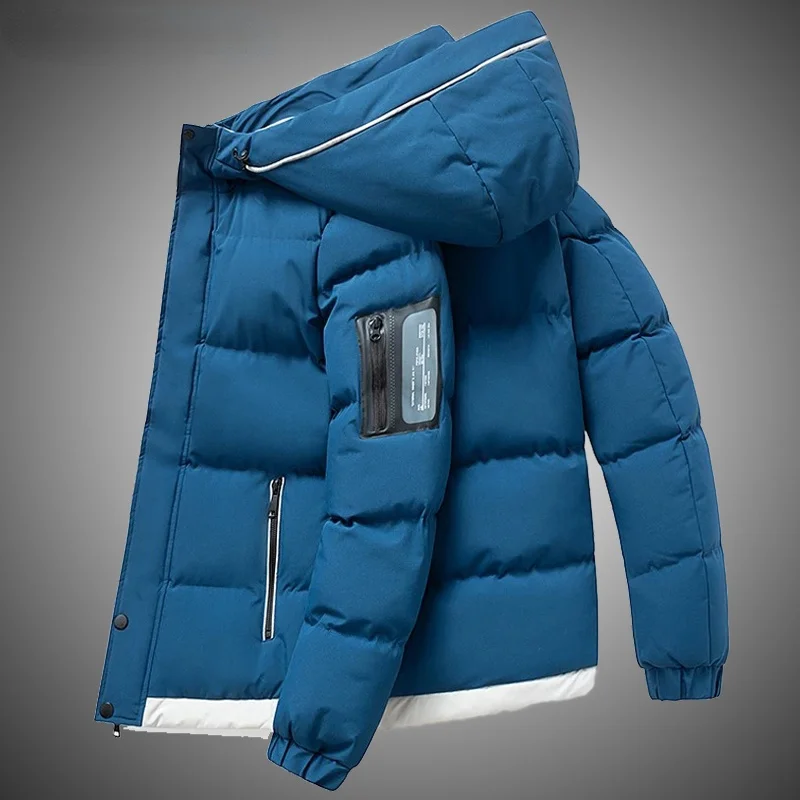 

Parka Men 2022 Winter Casual Thick Warm Windproof Jacket Mens New Autumn Trend Vogue Outwear Fashion Hooded Down Parkas Coat