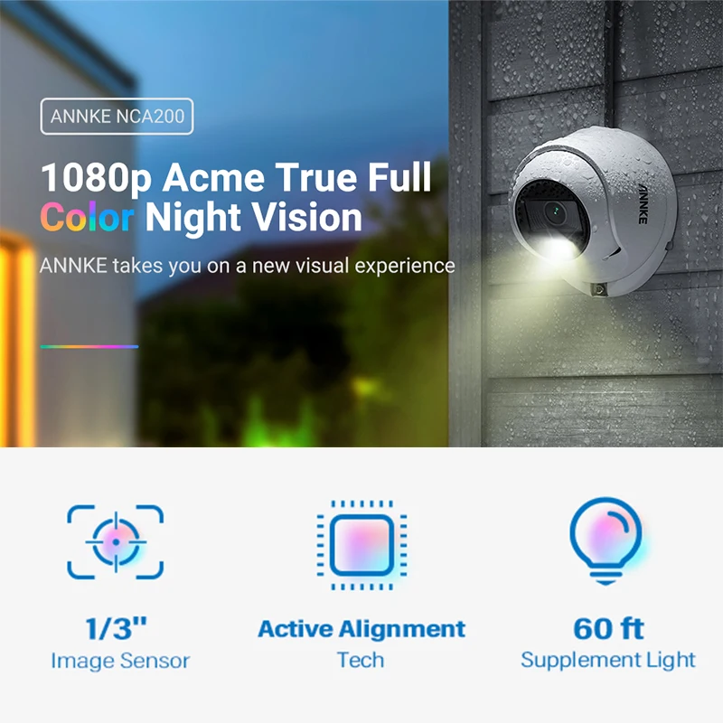 

ANNKE 1 шт. со сверхвысоким разрешением Ultra HD, 5MP POE IP Камера уличная Водонепроницаемая сетевая камера безопасности Пуля EXIR Ночное видение по эле...