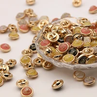 5pcs buttons for clothing 11 5mm round metal gold button dress shirt decorative sewing accessories diy crafts knitting supplies
