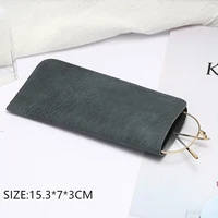 soft leather simple eyewear storage bags reading glasses bag case waterproof solid sun glasses pouch eyewear accessories