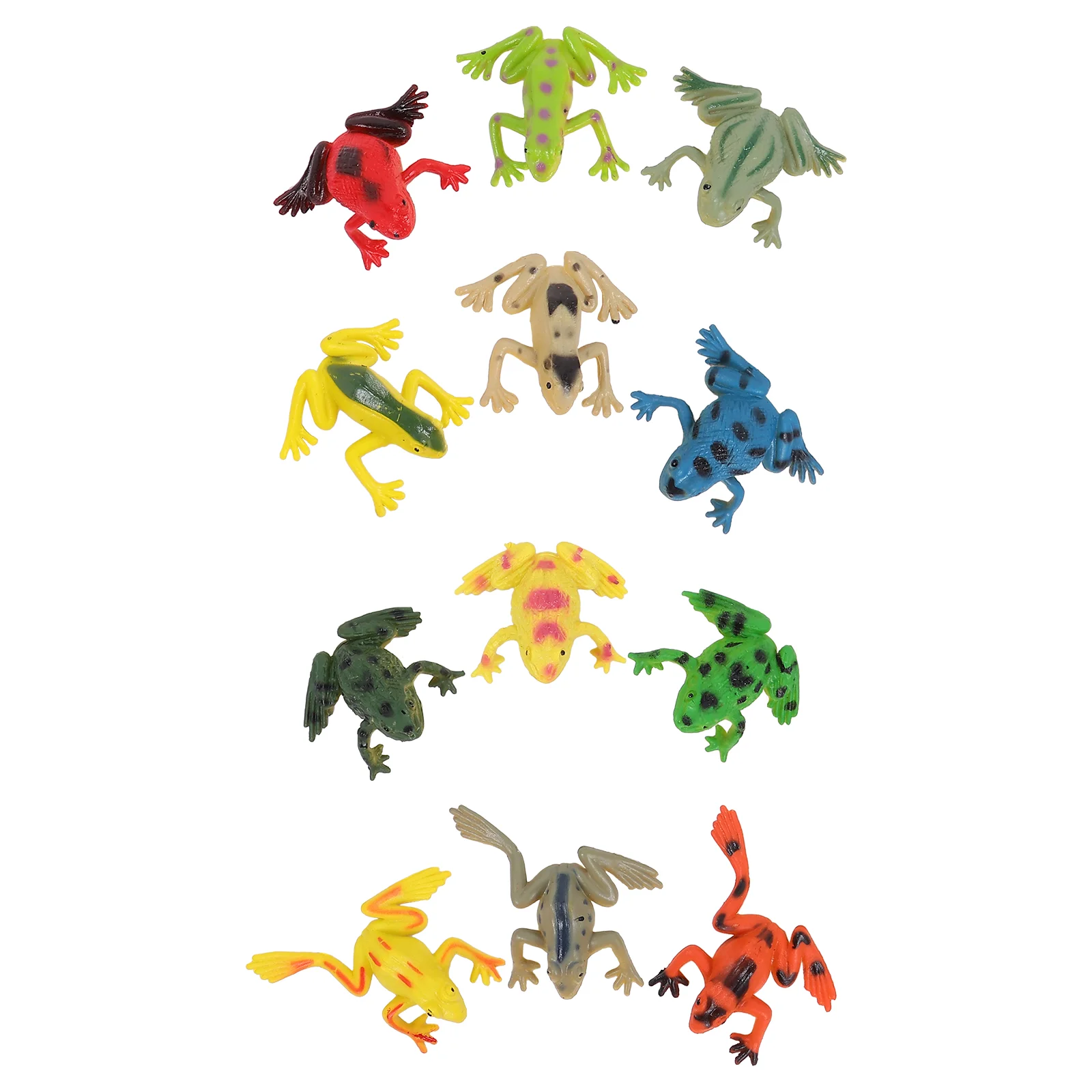 

12 Pcs Simulation Frog Mini Animal Sculpture Small Ornament Toy Miniature Figurines Jungle Decorations Bonsai Frogs Figures