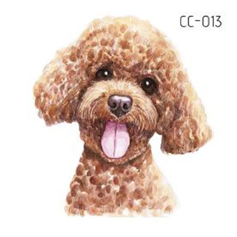 Водостойкая поддельная татуировка Мультяшные аниме кошка собака руки лицо