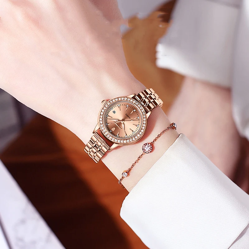 POEDAGAR  Women's Luxury Crystal Women Bracelet Watches Top Brand Fashion Diamond Ladies Quartz Watch Steel Female Wristwatch enlarge