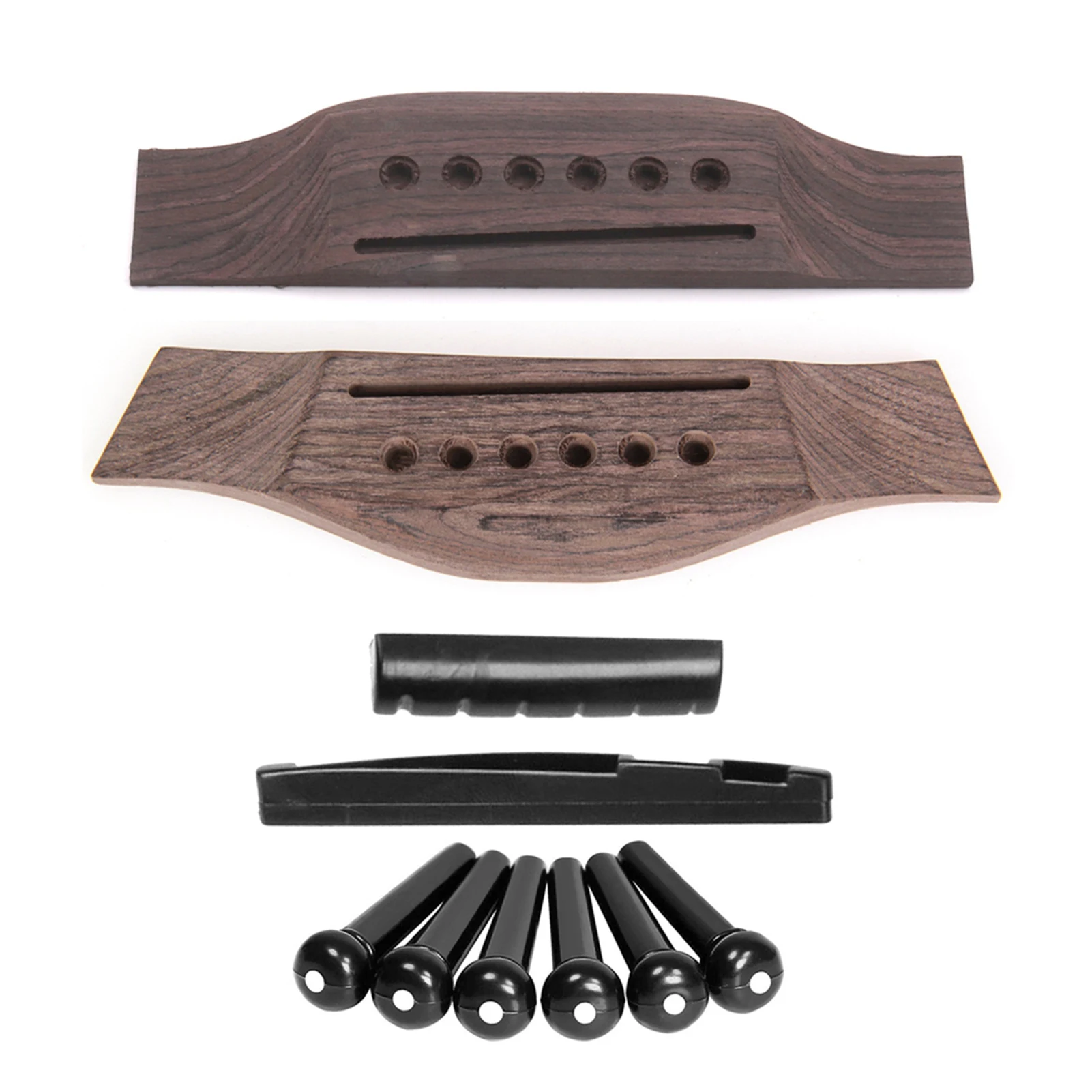 

Acoustic Guitar Bridge Pins Saddle Nut Sets Rosewood Upper Lower String Pillows Set For Folk Guitar Accessories