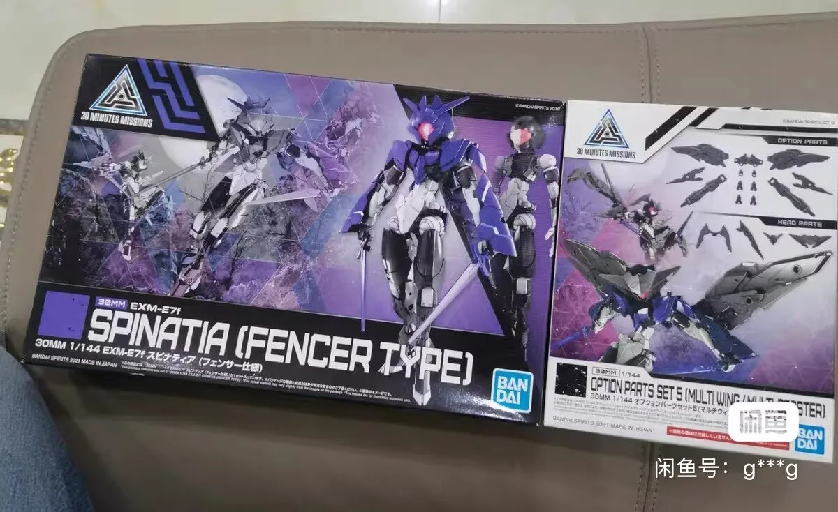 Фото Коллекционная сборная модель-фигурка Bandai 30MM Anime 1/144 EXM-E7r SPINATIA (Тип REAPER) — Фигурка фехтовальщика, игрушка, подарок №1