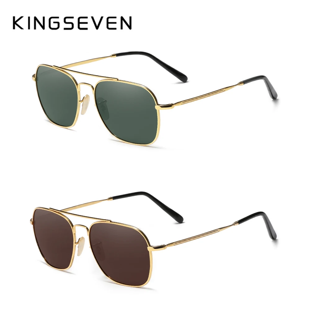 Мужские солнцезащитные очки для вождения KINGSEVEN черно-красные в прямоугольной