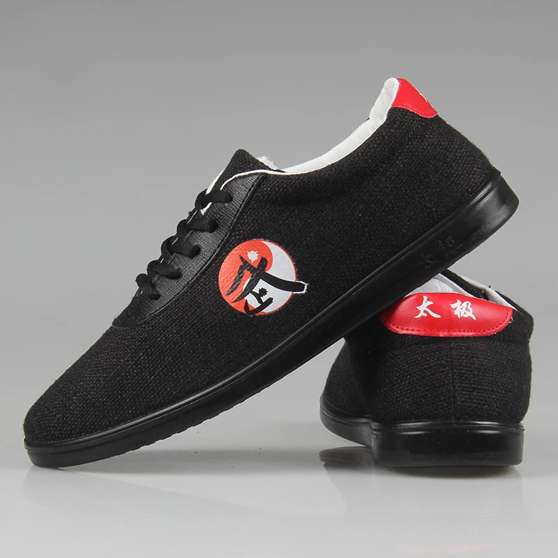 new man women Tai Chi shoes breathable comfortable Chinese Kung Fu black and white sneakers Taekwondo Karate training shoes