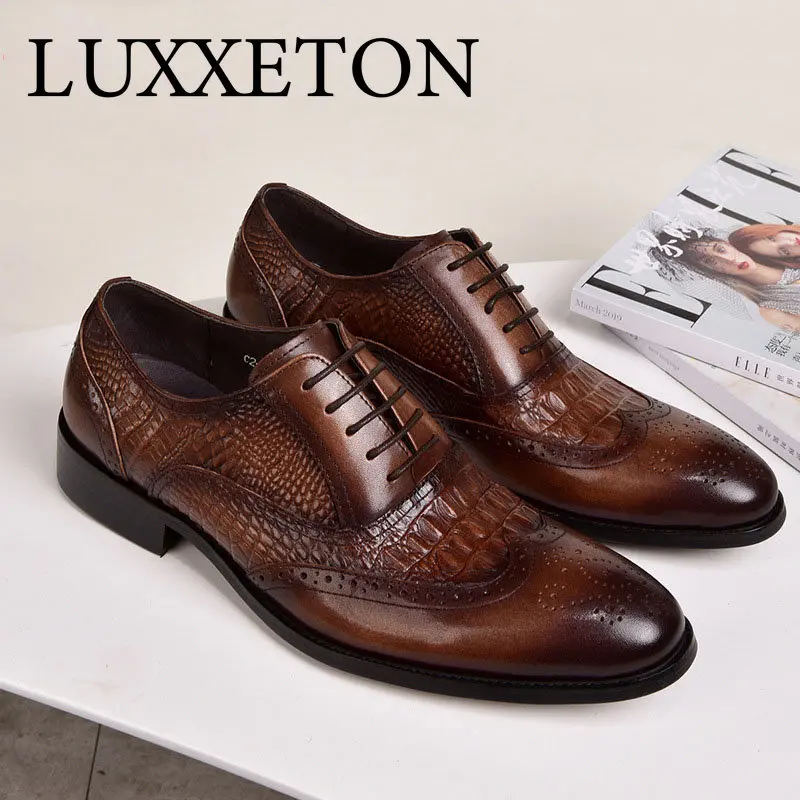 

Мужские деловые кожаные туфли на плоской подошве, деловые повседневные однотонные Нескользящие туфли с низким верхом, Новинка