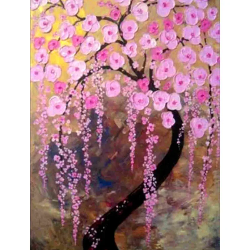

Diamond Painting Cartoon Pink Tree 5d Diy Mosaic Full Square Round Drill Diamant Of Rhinestone Daimond Embroidery Pictures