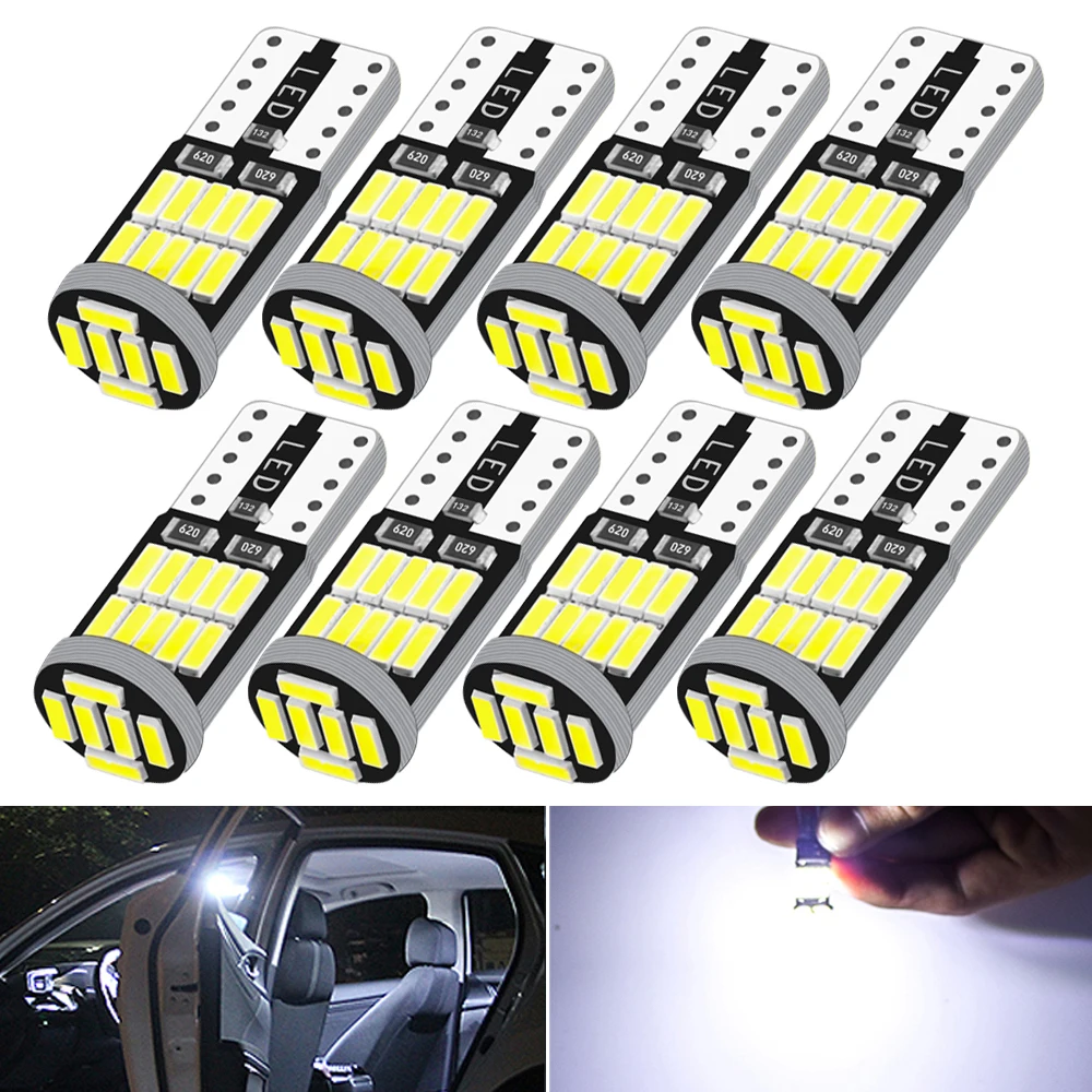 

Светодиодсветодиодный лампа T10 W5W 168 194 W5W для автомобиля, лампа для чтения, габарисветильник лампа, 12 В, белая, 6000k, автомобильная лампа с повор...