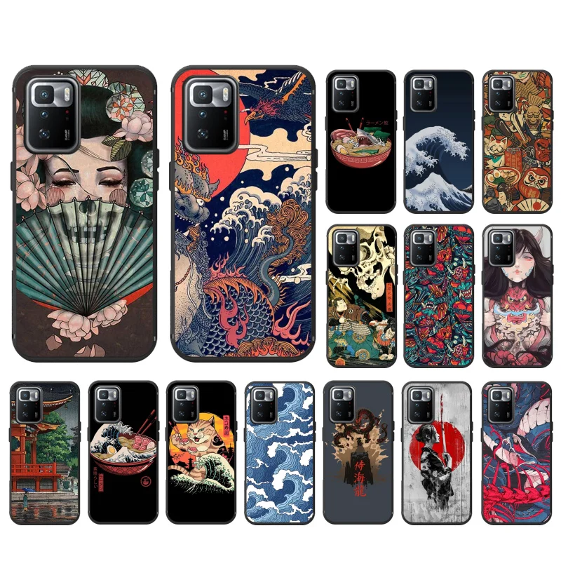 

Japanese Art Wave Phone Case for Xiaomi Mi 11T 11lite 11T pro Poco X3 Pro Redmi Note8 Note10 Note9 Pro Note 11Redmi 10 9 9C