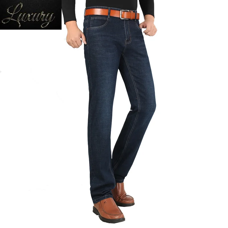 Stretch Brand Denim Trousers Male Pants Cowboys Elastic Extr