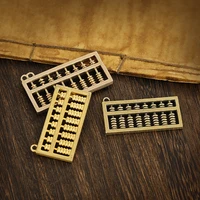 4 6pcs pure brass pendant live bead ruyi abacus pendant everyday gold keychain creative jewelry vintage key pendant