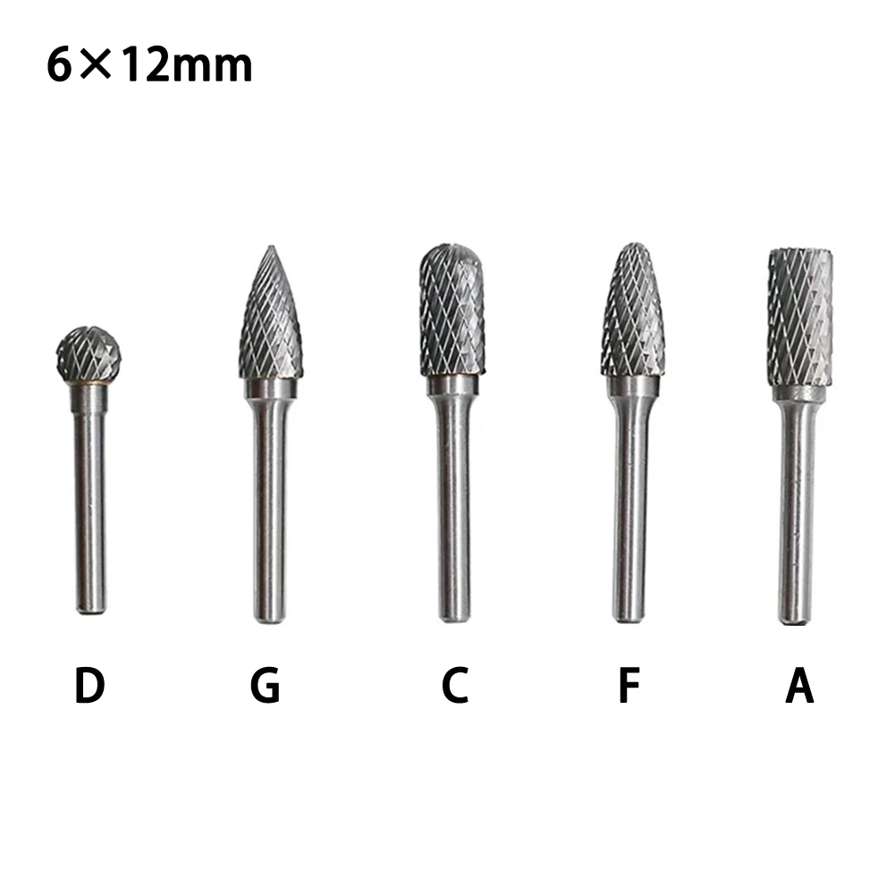 

Metal Rotary File Milling Cutter Burrs A C D F G Type For Dremeel Grinding Marble Jade Woodworking Tools For Woodwork 6*12mm