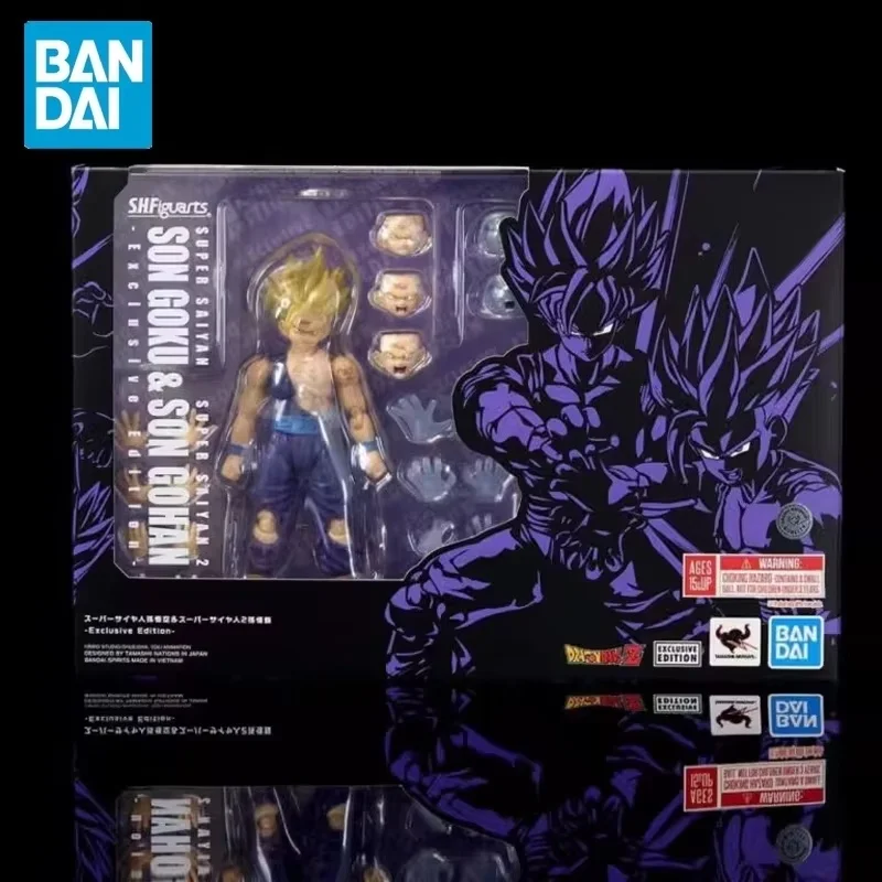Оригинальная фигурка Dragon Ball Bandai Sdcc 2023 эксклюзивная Super Saiyan Son Goku & Gohan Shfiguarts