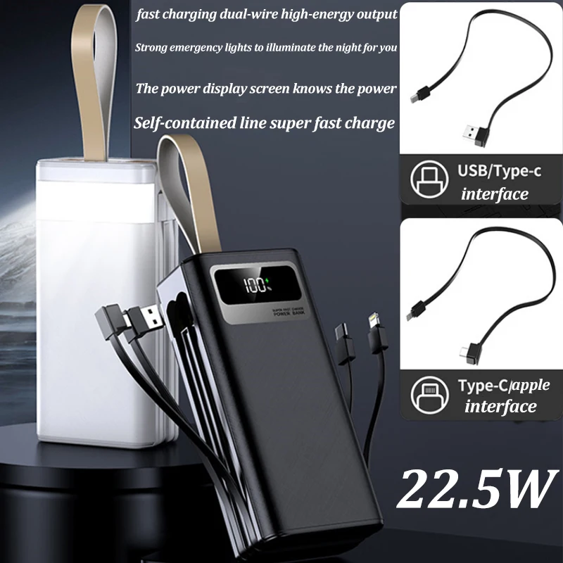 

Brand NewFast Charging Source 60000mah /80000mah/100000mah 200000mah Large Capacity Power Bank Universal Portable LED Power Bank