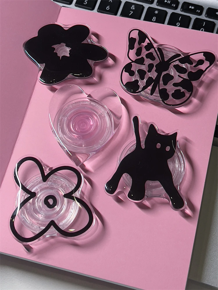 Держатель для телефона с изображением бабочки и цветка в Корейском стиле |