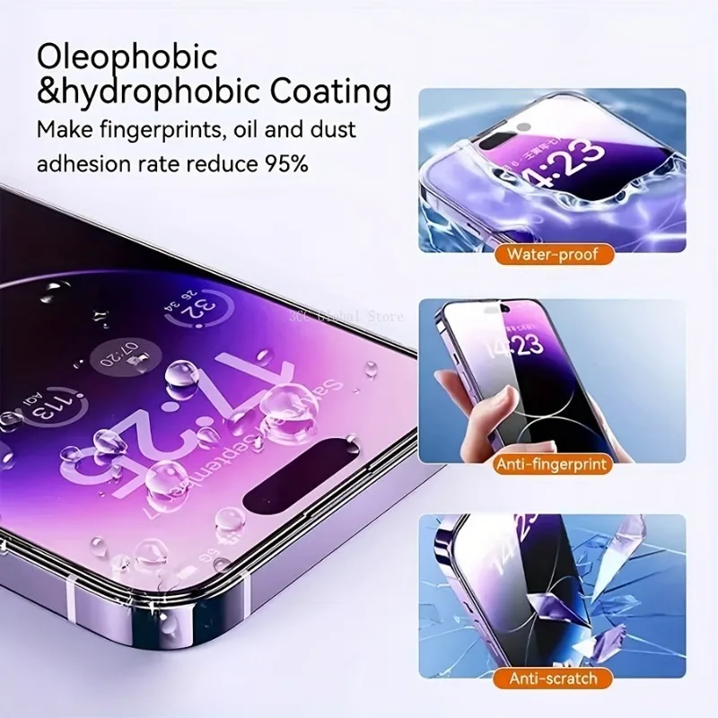 4 в 1 твердое закаленное стекло 9H для защиты экрана с защитой объектива камеры IPhone