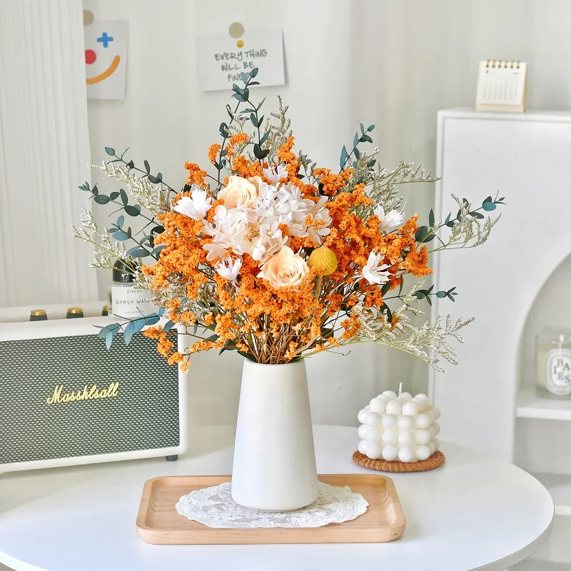 Натуральный сушеный букет цветов свадебный настоящий консервированный вечные