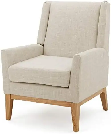 

Fabric Accent Chair, Beige 27.5D x 28.5W x 36.5H in