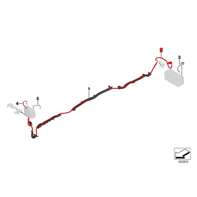 Автомобильный положительный аккумуляторный кабель 61128796155 для BMW 3 4 серии G20 G21 G22 G23