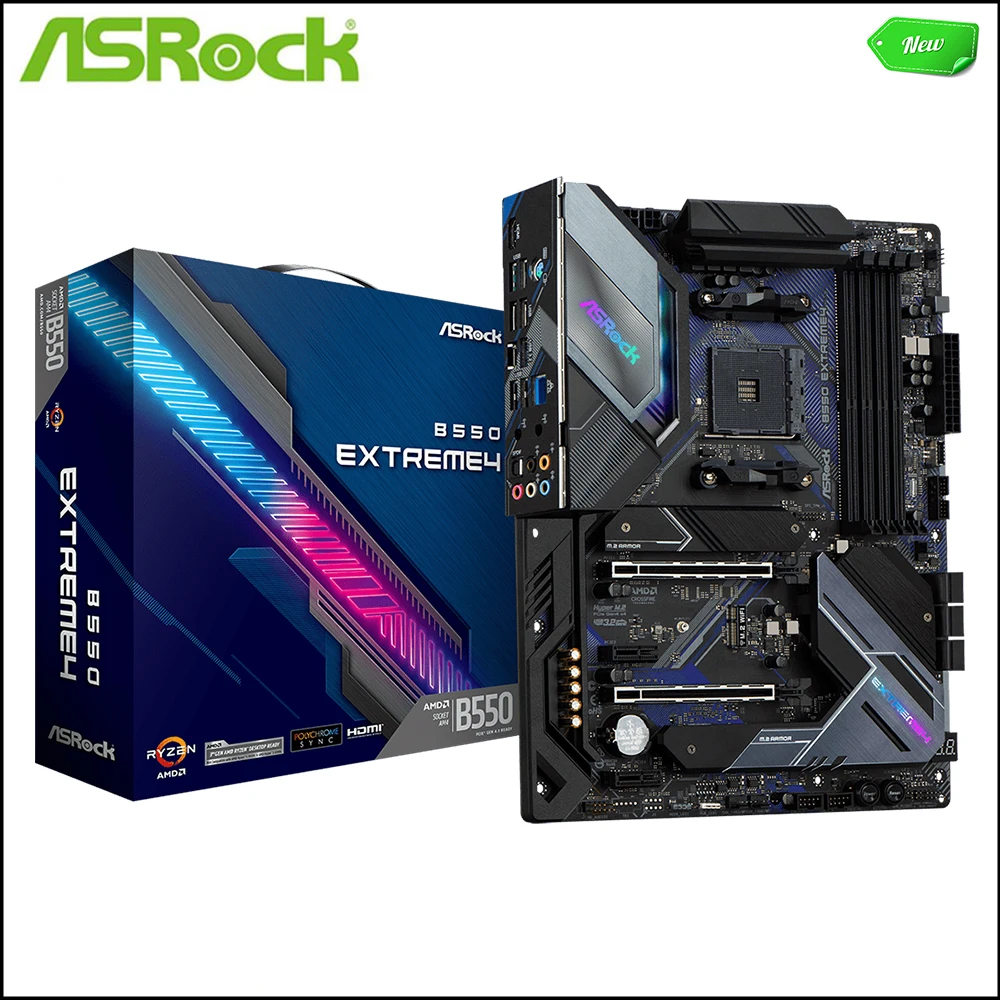 

Новая материнская плата для ASROCK B550 Extreme 4, разъем AM4 DDR4 128 ГБ для настольной материнской платы AMD B550 M,2 NVME USB3.0