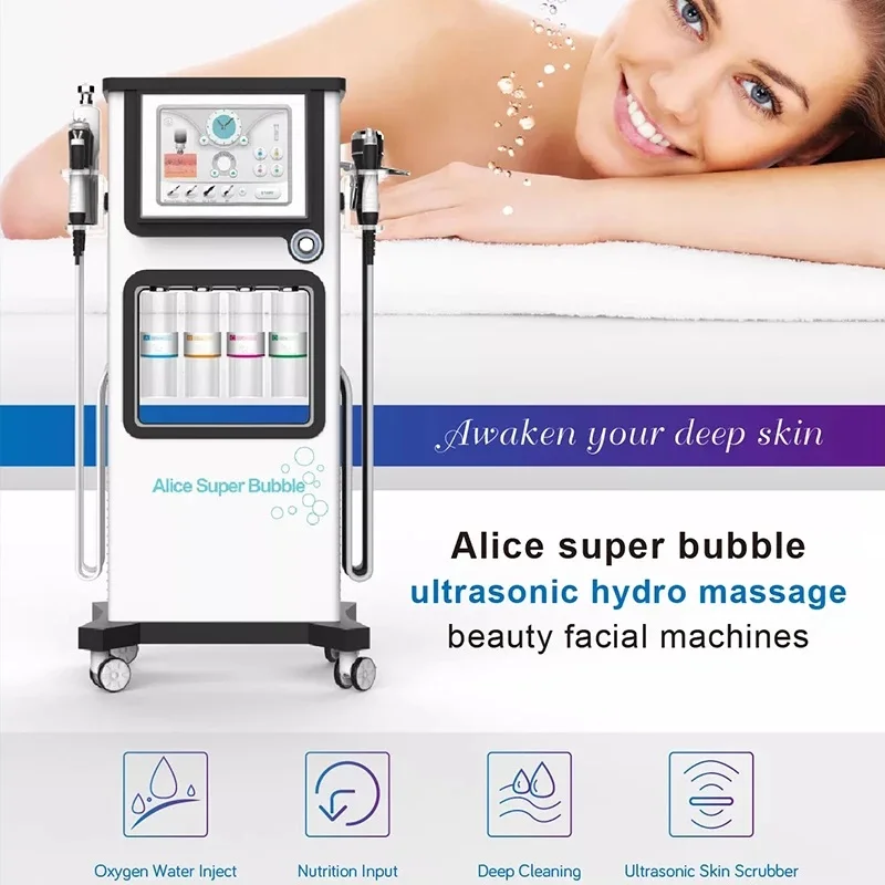 

Alyusen Alice super bubble 7 in 1 deep cleaning facial skin care RF Face Lift Ultrasound O2 spray peel oxygen and air jet
