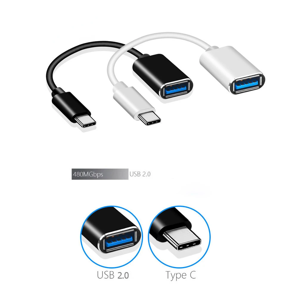 

Адаптер Type-C OTG, Кабель-адаптер 16 см, USB 3.1 Type C папа-USB 2,0 A мама OTG, адаптер для кабеля передачи данных