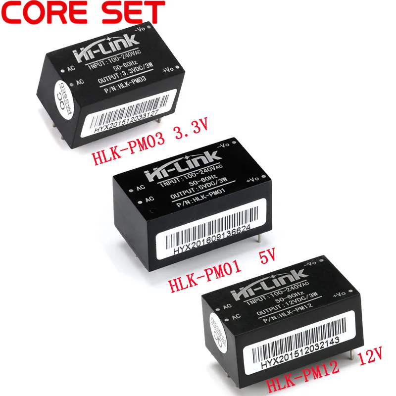 1 шт. HLK-PM01 HLK-PM03 HLK-PM12 AC-DC 220 В до 5 3 12 Модуль питания Изолированный модуль от