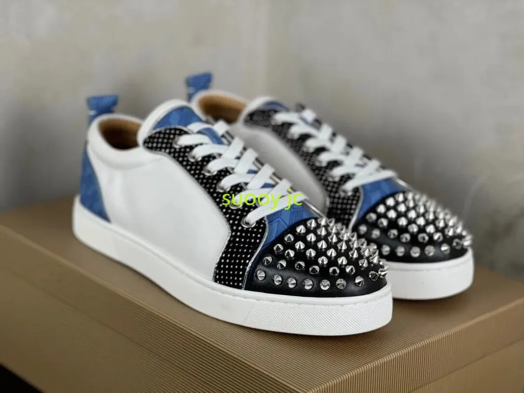 

Men's Luxury Brand Shoes Designer Casual Trainers Shoes City Platform Party Gift Leather Red Bottom Shoes for Men Male Sneakers