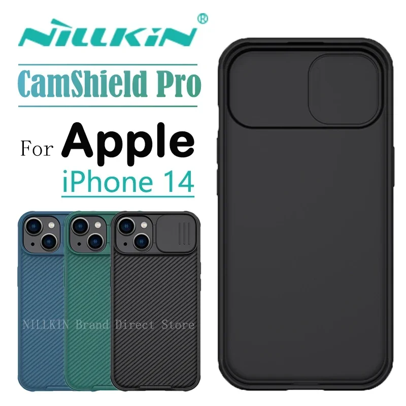 Фото Чехол Nillkin Camshield Pro для iPhone 14, защитный чехол для телефона с камерой, раздвижное окно для объектива, задняя крышка из ТПУ и ПК, защита от царапин №1