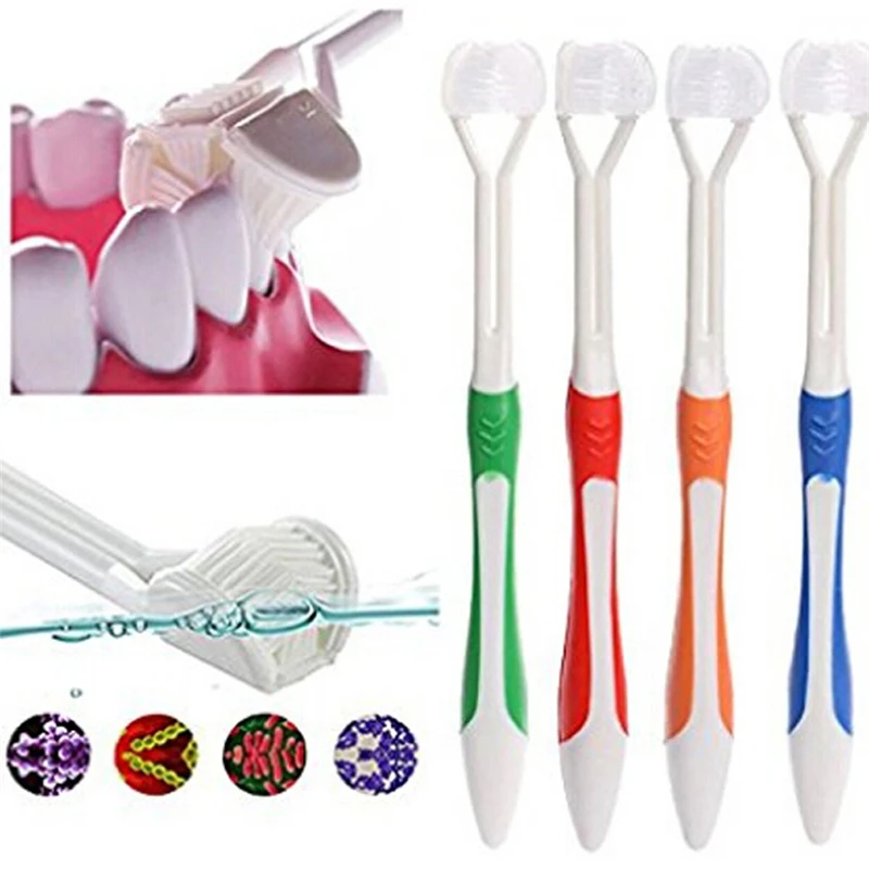 

3-сторонняя зубная щетка с мягкой щетиной, силиконовая нано-щетка для ухода за полостью рта, безопасная зубная щетка, средство для здоровья полости рта, зубная щетка
