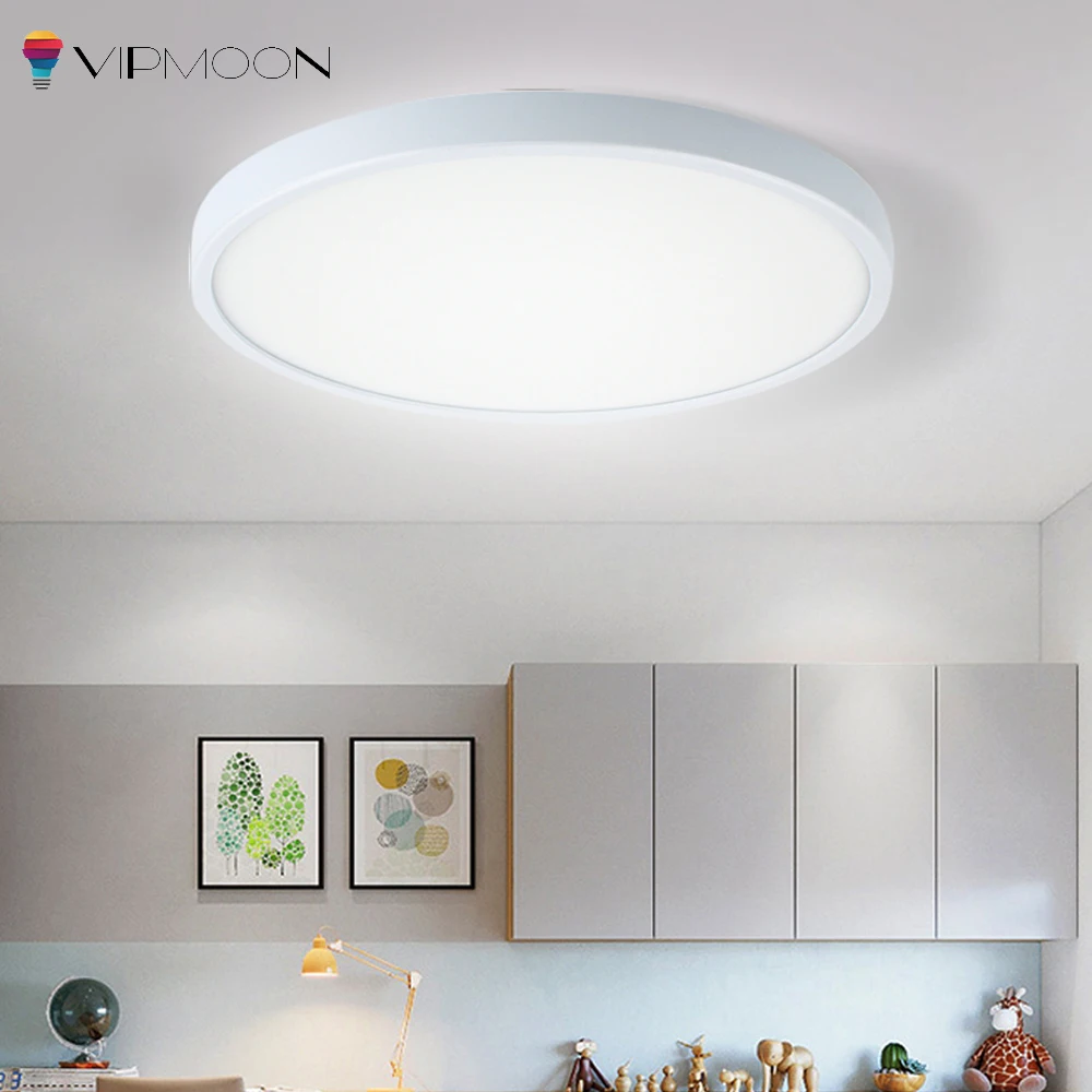 

Ultra Thin Modern Panel Lamp 85V-265V Led Ceiling Light 24W 28W 38W 48W Ceil Lights For Living Room Bedroom Kitchen Room Decor