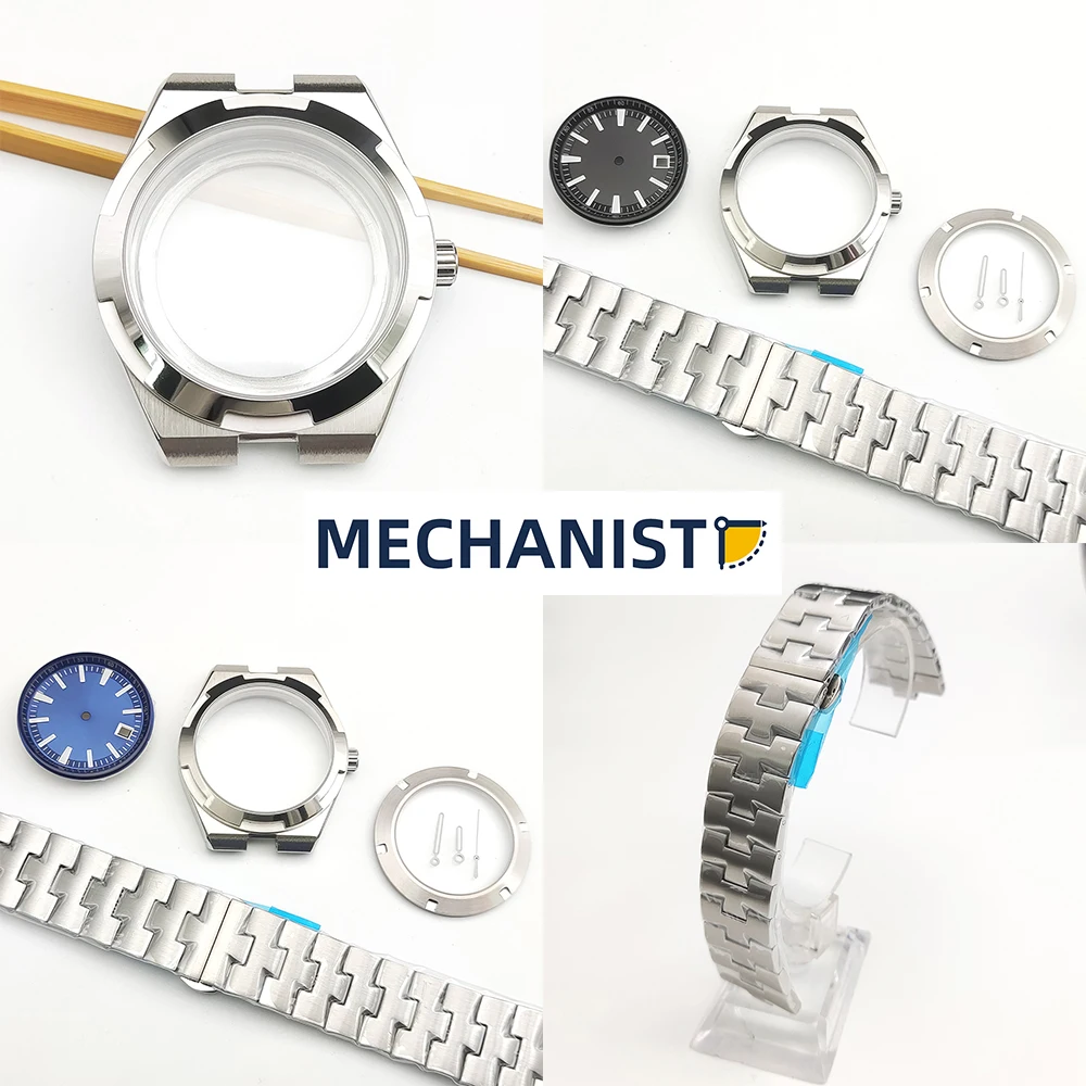 Mechanist-41MM case kit stainless steel waterproof strap case suitable for 8215/8200 movement enlarge