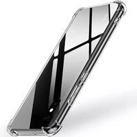 clear tpu case compatible with xiaomi redmi 9a9at antishock reinforced edges corners shock protective bumper cover