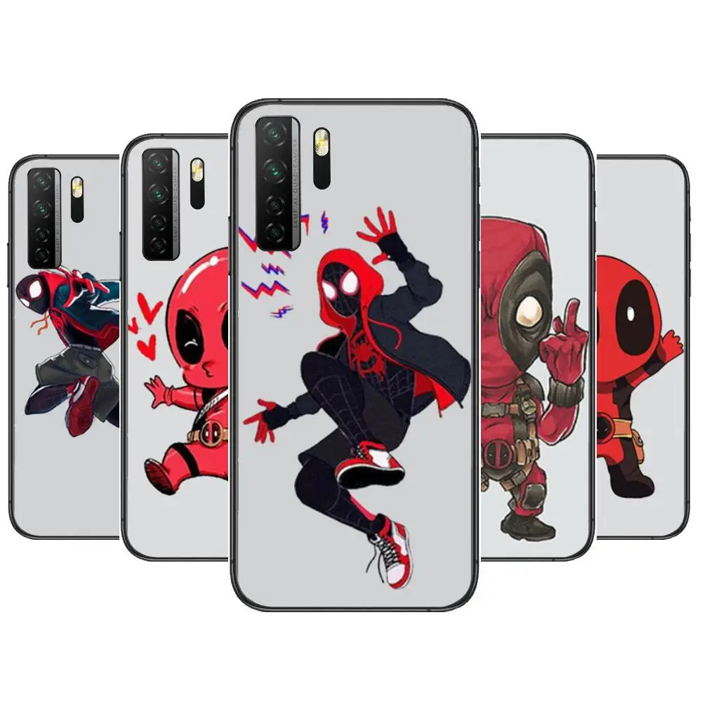

Deadpool Spider-Man Black Soft Cover The Pooh For Huawei Nova 8 7 6 SE 5T 7i 5i 5Z 5 4 4E 3 3i 3E 2i Pro Phone Case cases