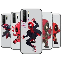 deadpool spider man black soft cover the pooh for huawei nova 8 7 6 se 5t 7i 5i 5z 5 4 4e 3 3i 3e 2i pro phone case cases
