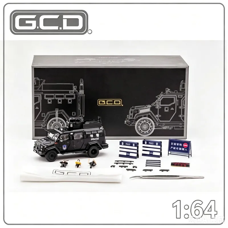 Фото GCD1:64 North Exhibition Limited Edition, Special Police Swordtooth Tiger, литая модель автомобиля из сплава, коллекционный предмет для взрослых. №1
