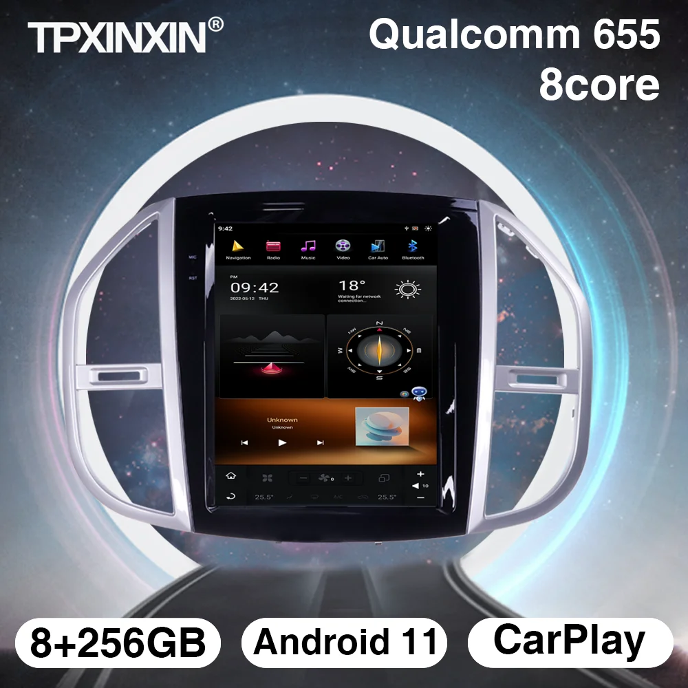

Qualcomm 665 Tesla Style Screen 128G Android 11 GPS Navi For Mercedes-Benz Vito 2016 2017 Multimedia Player Car Radio Head Unit