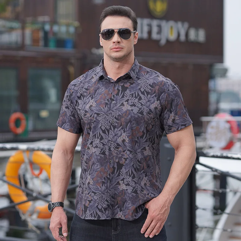 High Quality Camisa Masculina Shirts for Men Clothing Chemise Homme Blusas Ropa Camisas De Hombre Large Size Summer Blouses